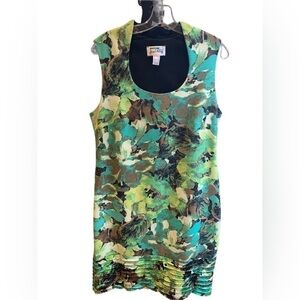 Joseph Ribkoff Abstract Floral Sheath Midi Dress